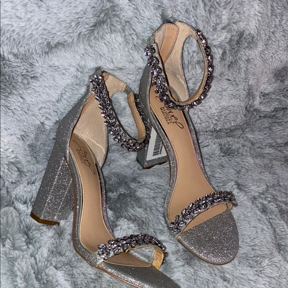 Badgley Mischka Jewel rhinestone strap heels - Picture 4 of 6